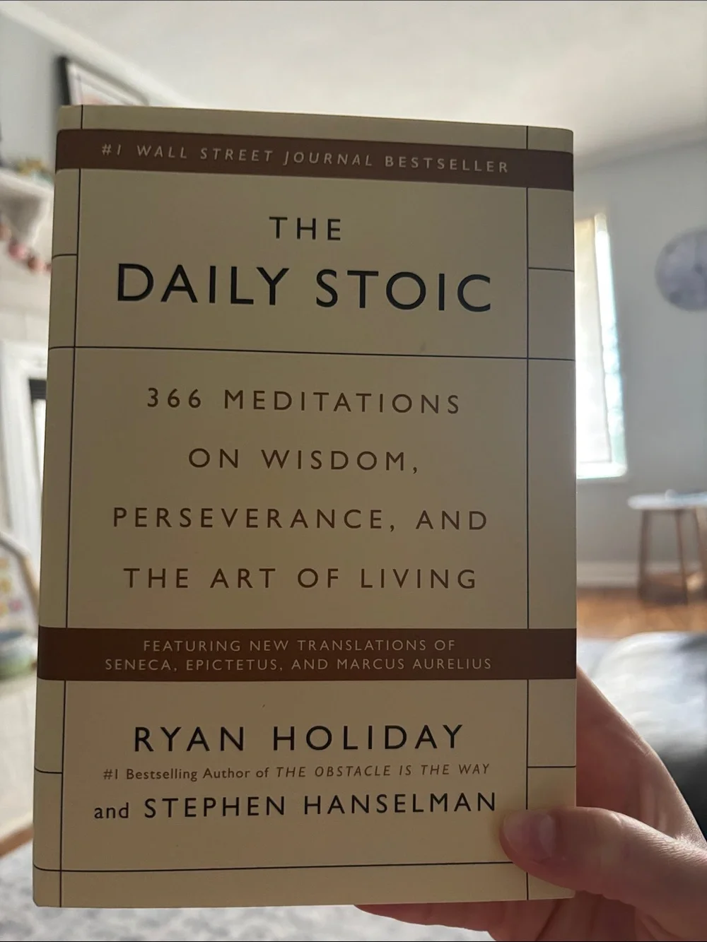 Ryan Holiday The Daily Stoic - Cream and Brown Hardcover